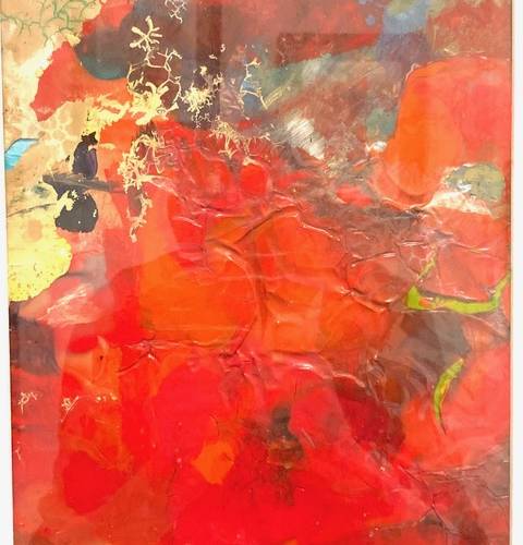 SIMORGH, CONFERENCE OF THE BIRDS, on vellum, framed