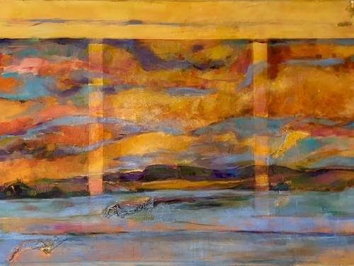 SKY PILLARS, 30*84 inches