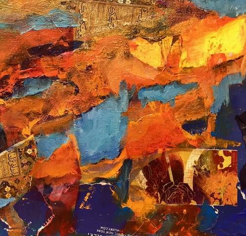 Ancient Ports, collage 11x14