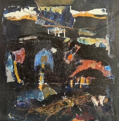 Below the surface, on paper framed